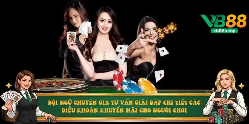Đội ngũ chuyên gia tư vấn giải đáp chi tiết các điều khoản khuyến mãi cho người chơi