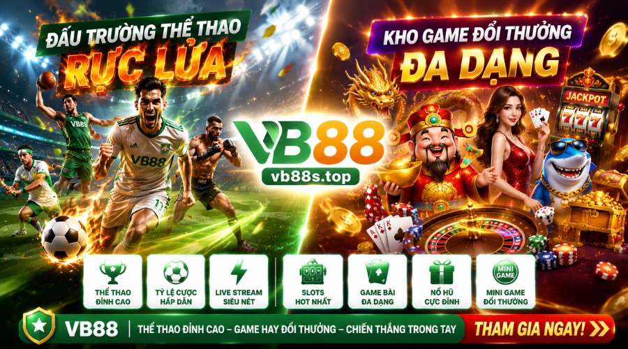 Đấu trường thể thao rực lửa và kho game đổi thưởng đa dạng